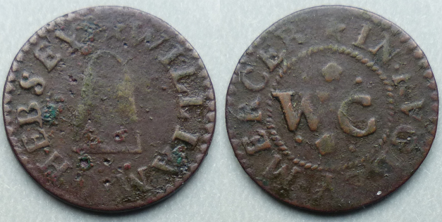 Rugby, William Chebsey farthing token Rugby, William Chebsey farthing token